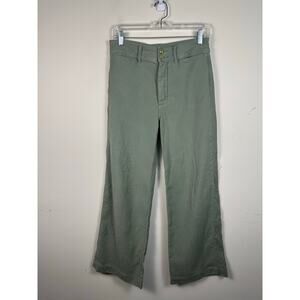 Faherty Harbor Stretch Terry Green Wide Leg Pants 29